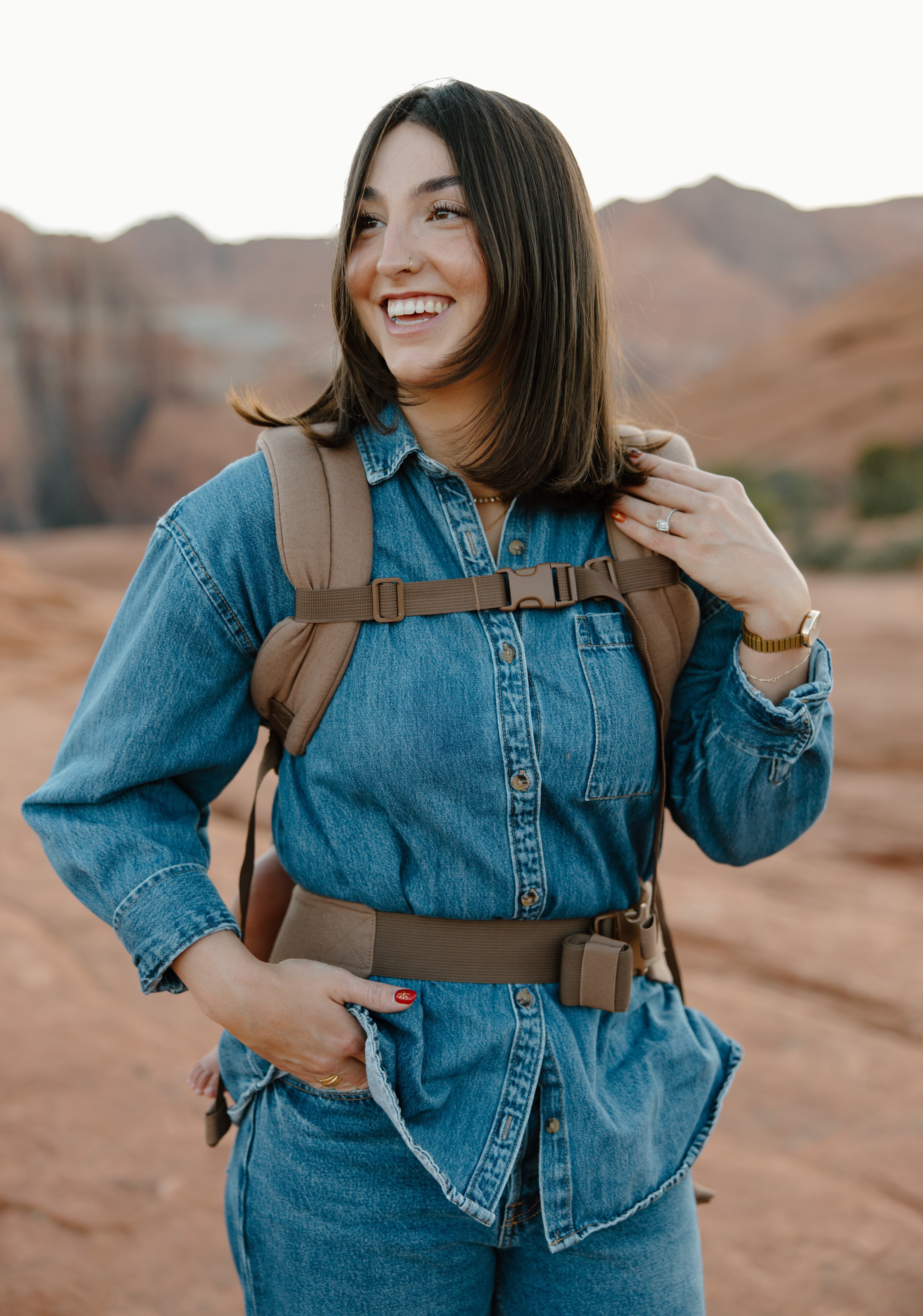Monroe X Coco Desert - Cotton Linen Baby Carrier (7-35 Lbs)