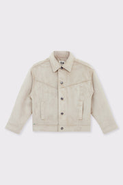 Faux Suede Trucker Jacket