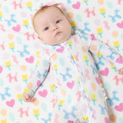 2 Way Zipper Ruffle Back Footie