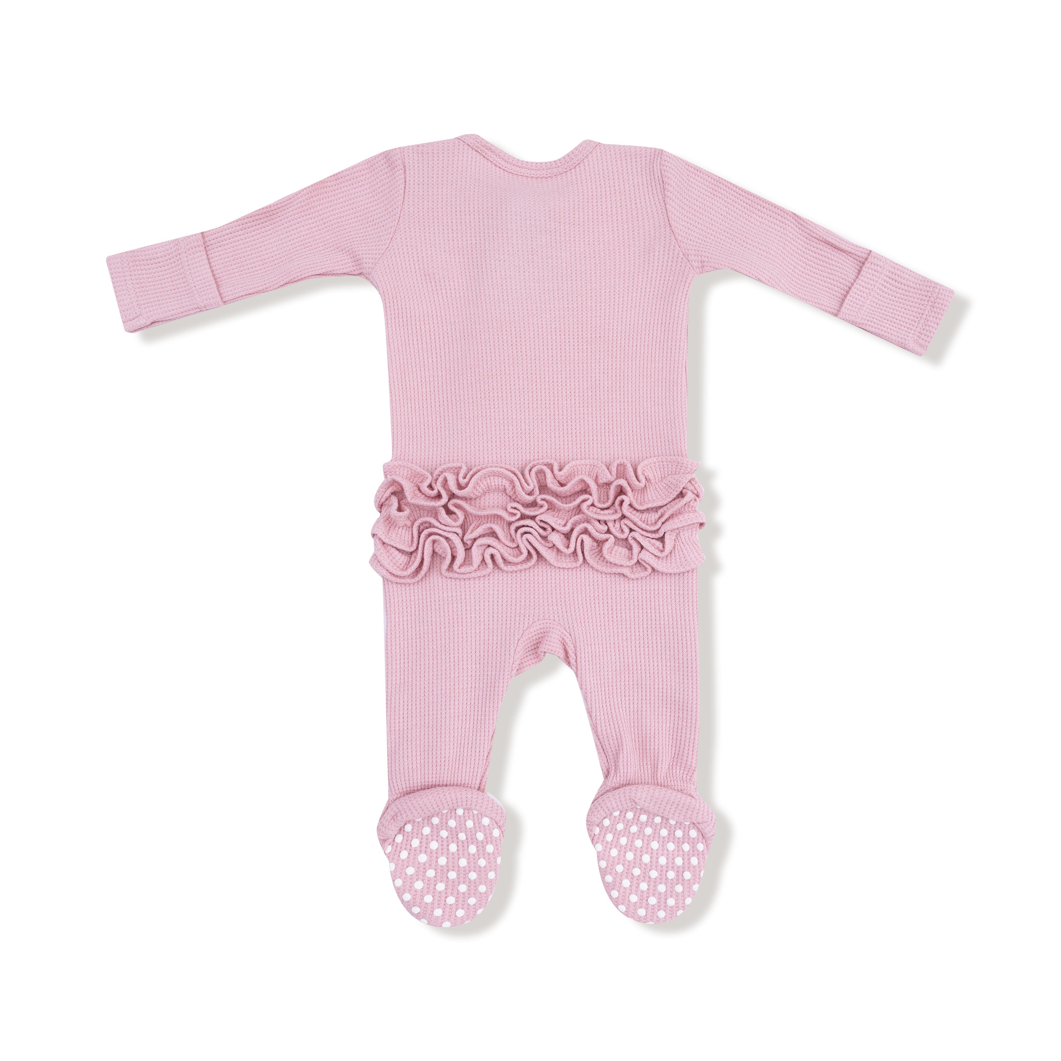 2 Way Zipper Ruffle Back Footie
