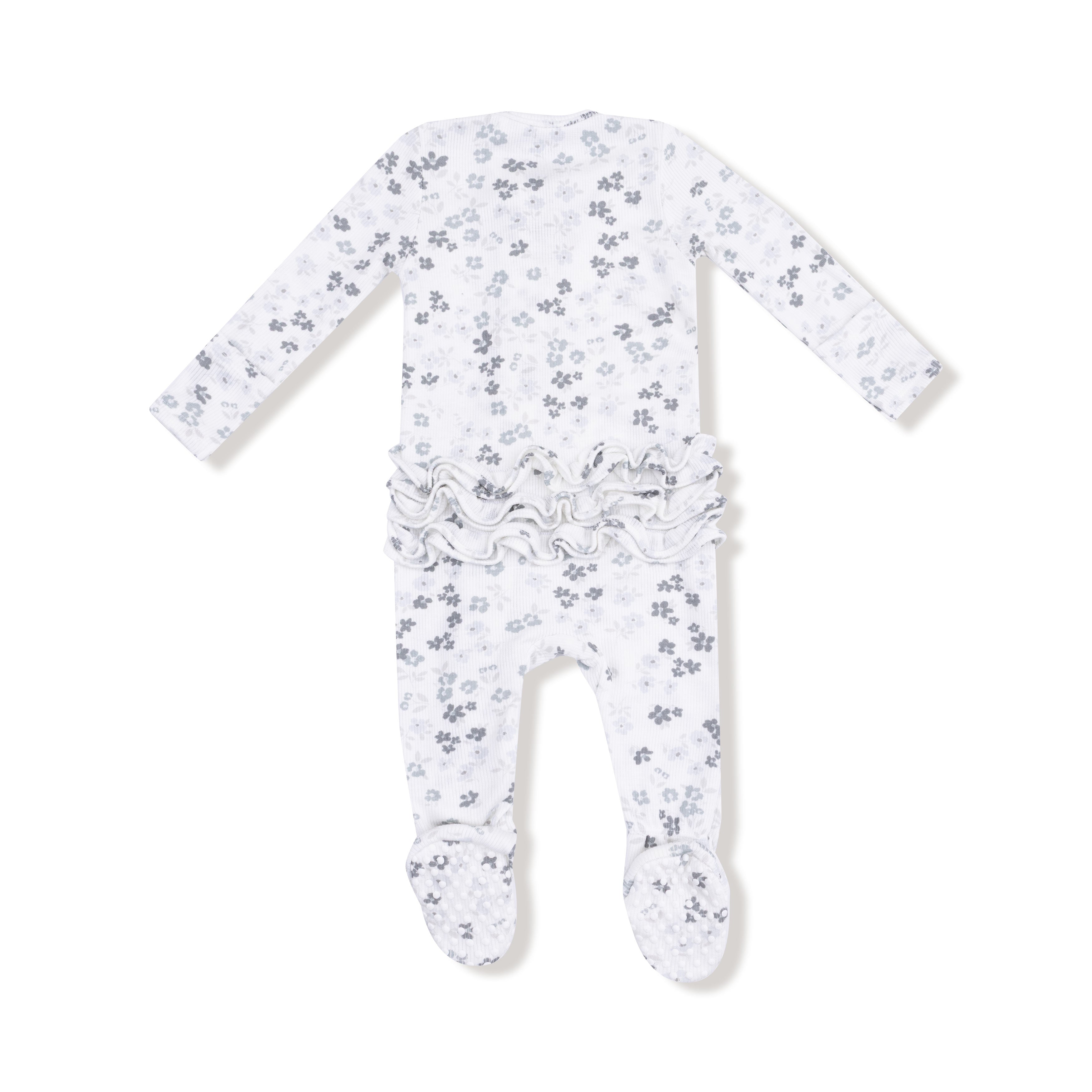 2 Way Zipper Ruffle Back Footie