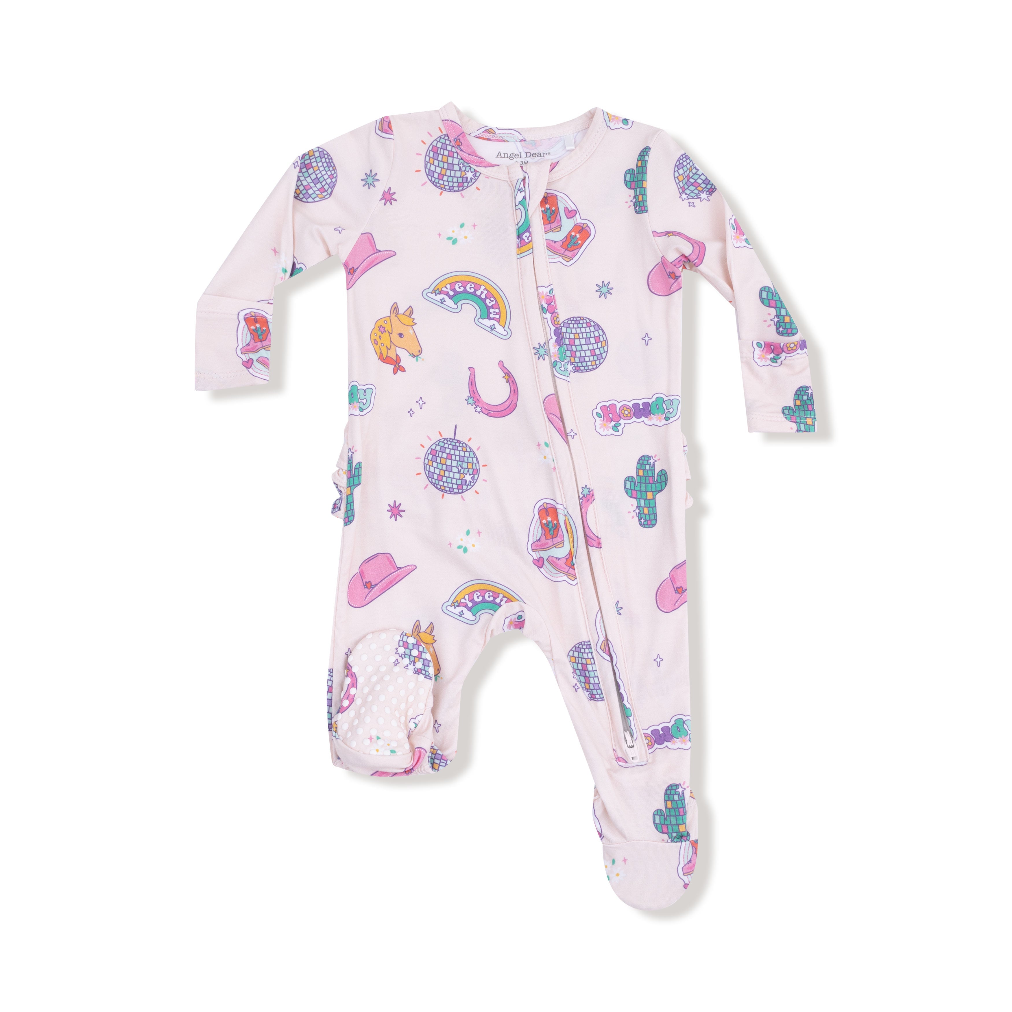 2 Way Zipper Ruffle Back Footie