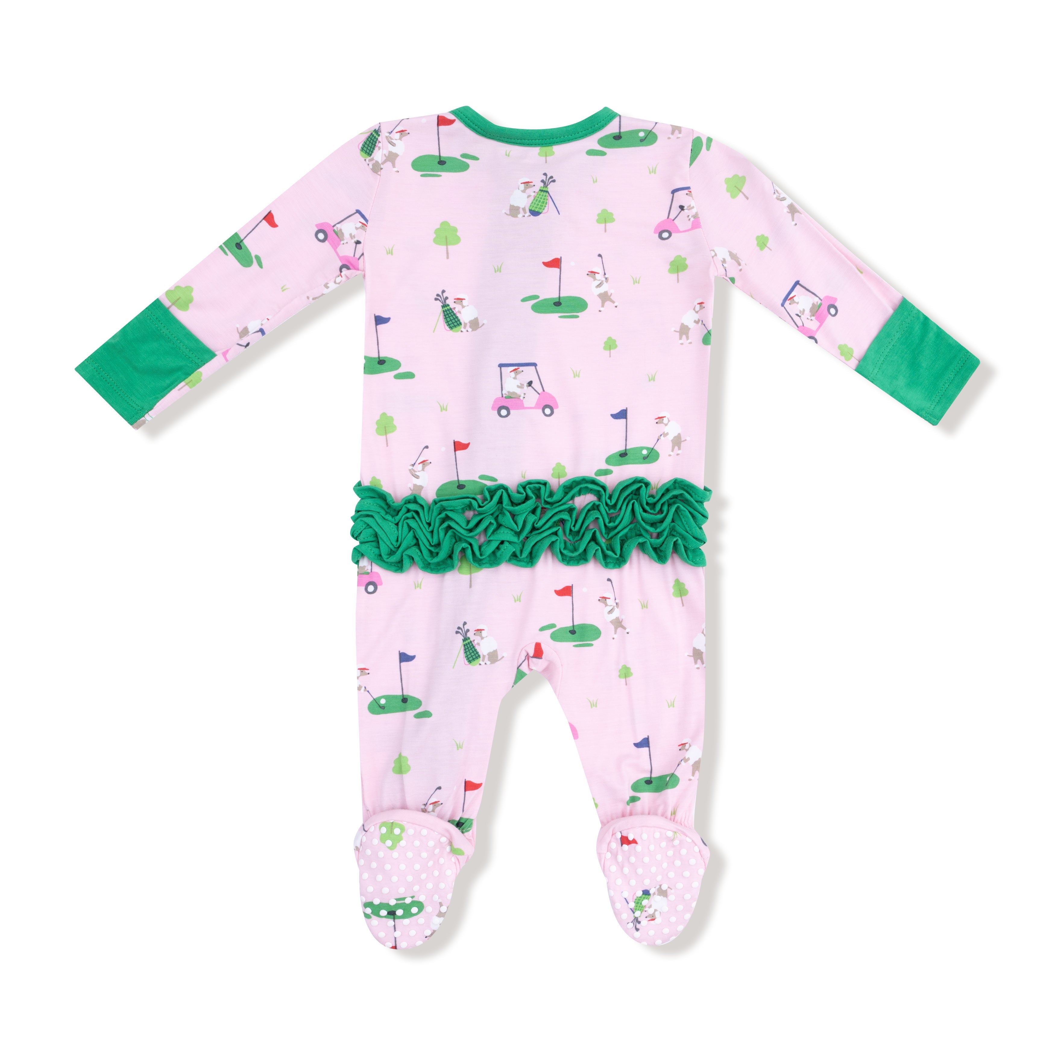 2 Way Zipper Ruffle Back Footie