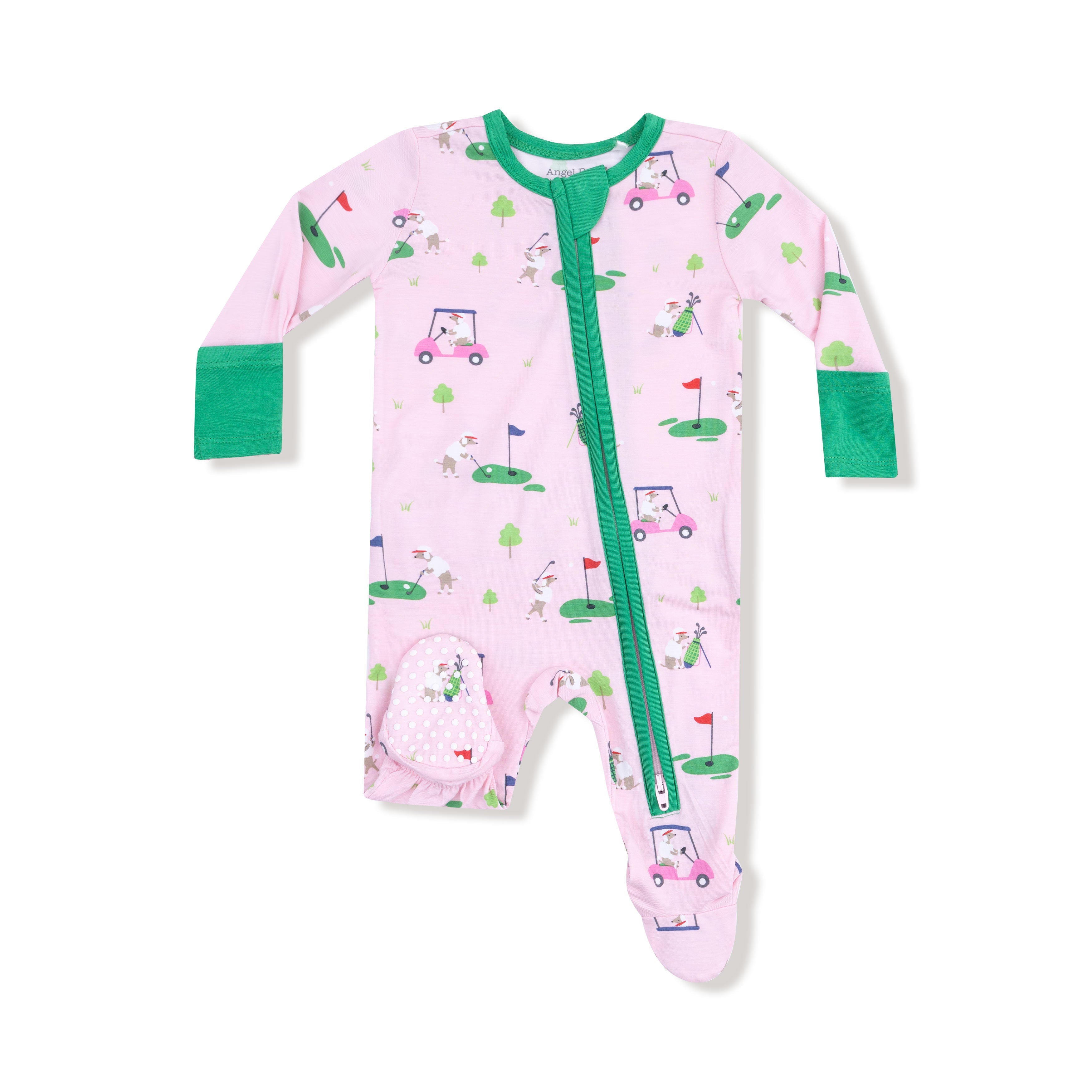 2 Way Zipper Ruffle Back Footie