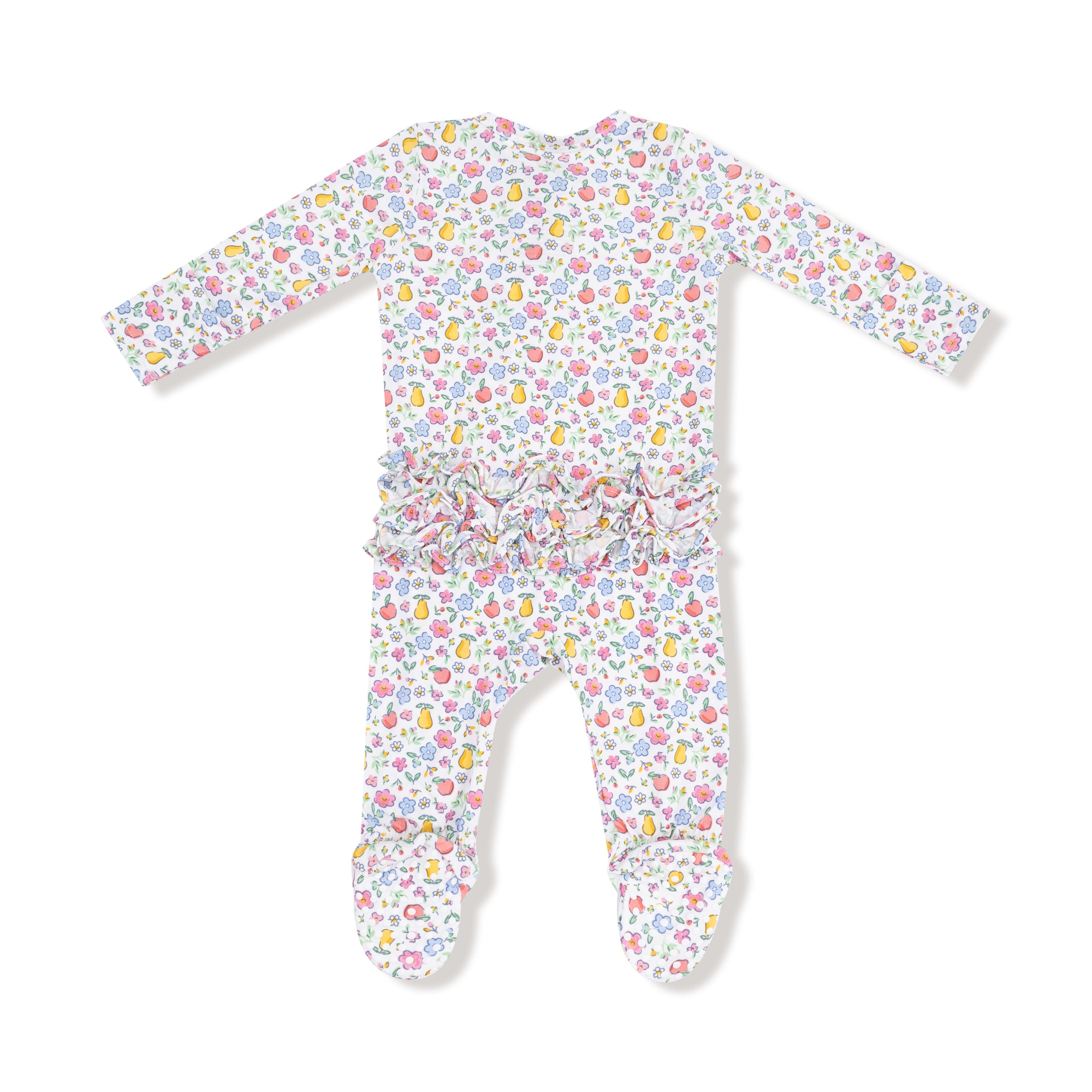 2 Way Zipper Ruffle Back Footie