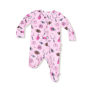 2 Way Zipper Ruffle Back Footie
