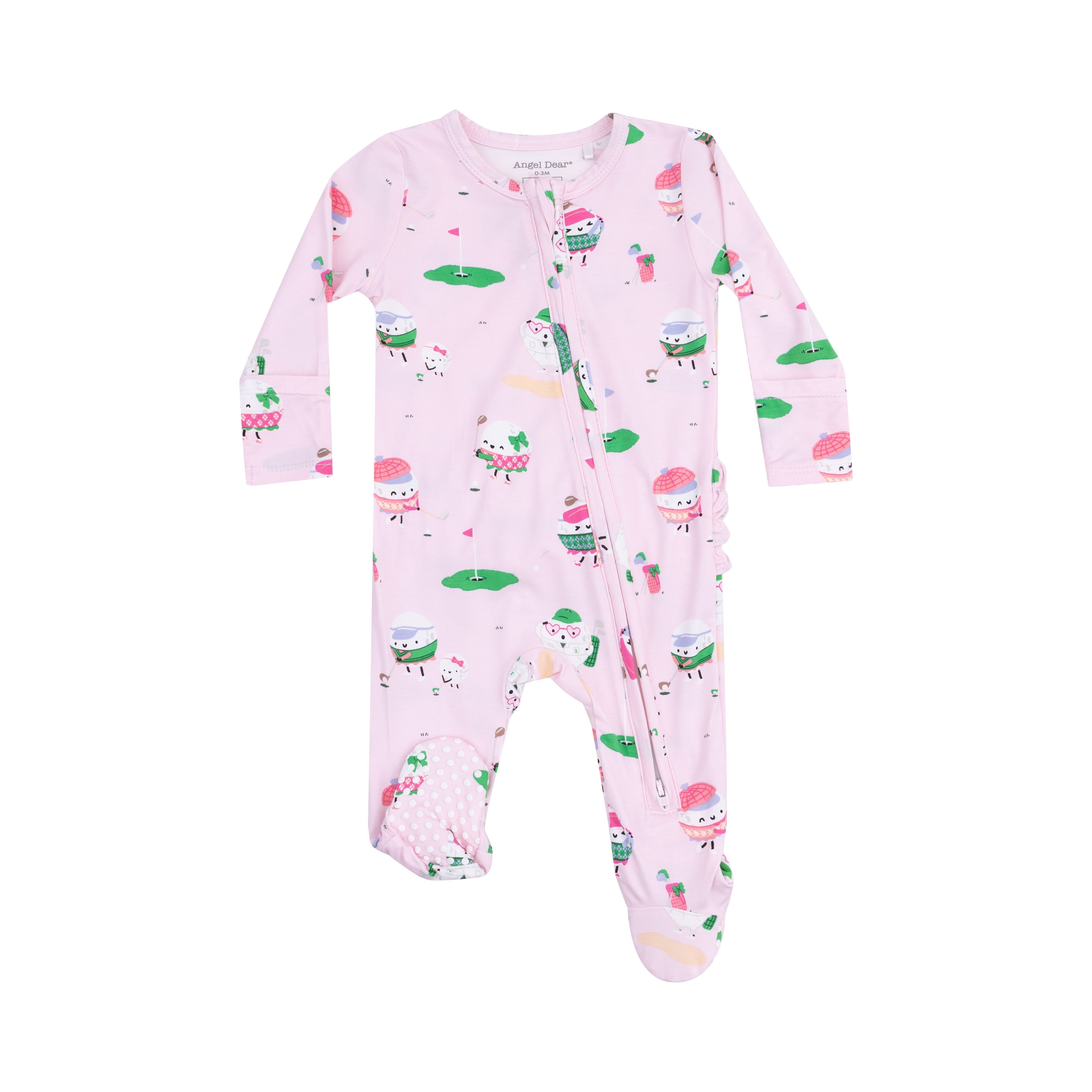 2 Way Zipper Ruffle Back Footie