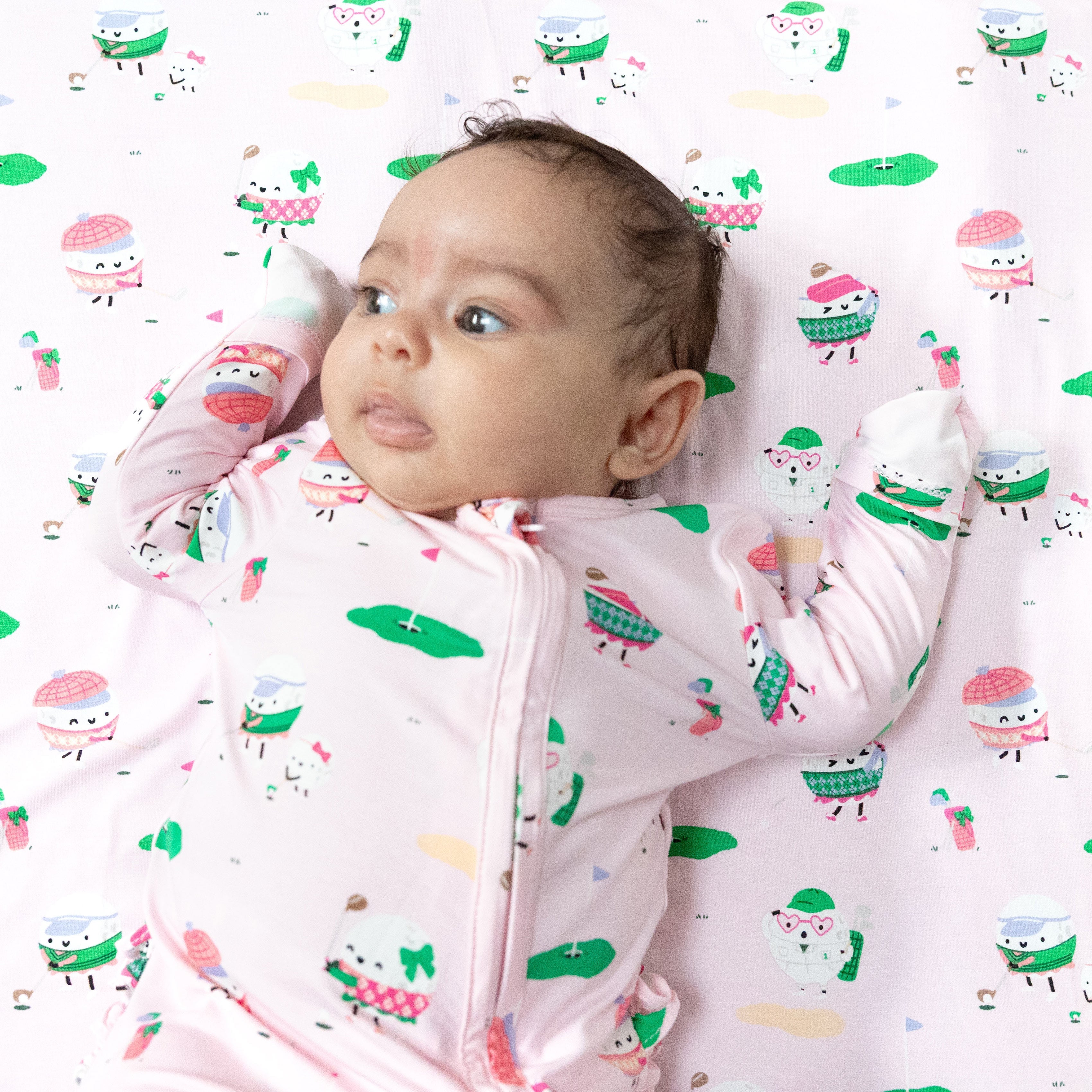 2 Way Zipper Ruffle Back Footie