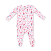 Leslie Rose - 2 Way Ruffle Back Zipper Footie