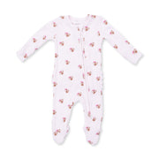 Mini Football Hearts - 2 Way Ruffle Back Zipper Footie