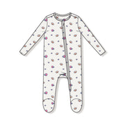 2 Way Zipper Ruffle Back Footie