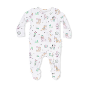 Country Club Dogs Pink - 2 Way Ruffle Back Zipper Footie