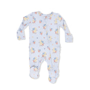 Country Stitch Floral  - 2 Way Ruffle Back Zipper Footie