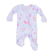 Mermaid Princesses - 2 Way Ruffle Back Zipper Footie