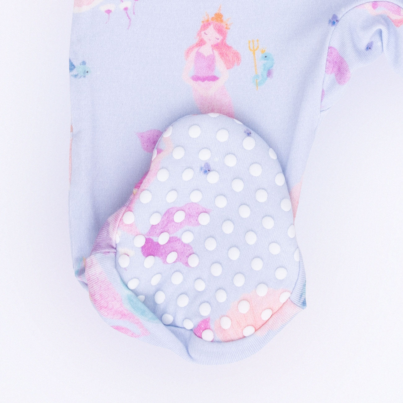 Mermaid Princesses - 2 Way Ruffle Back Zipper Footie