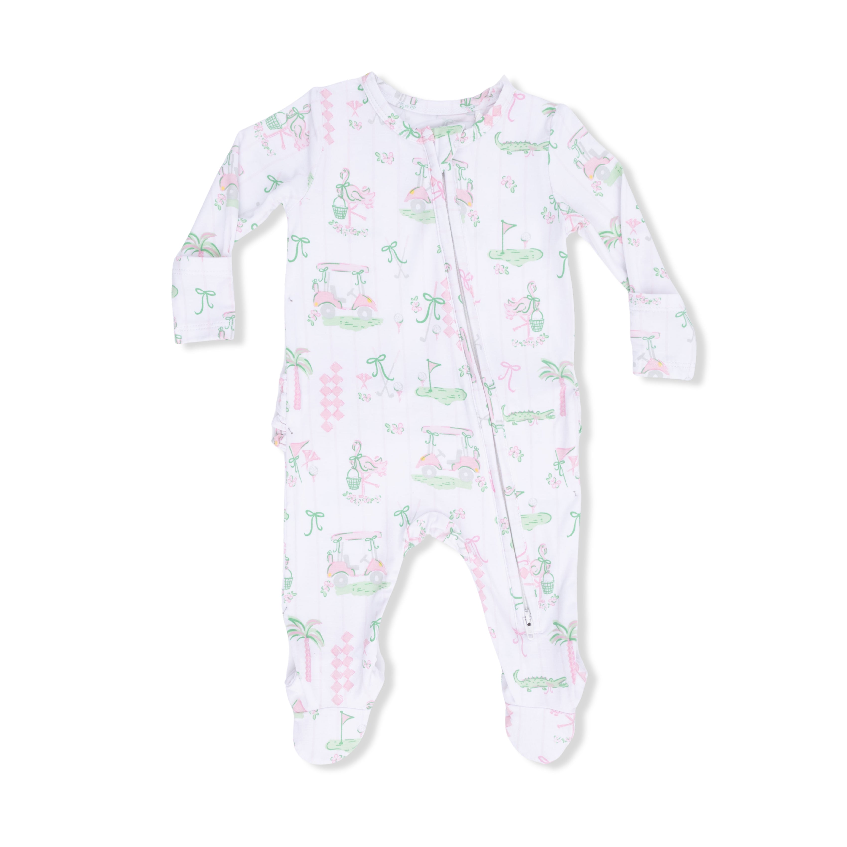 Pretty Golf - 2 Way Ruffle Back Zipper Footie