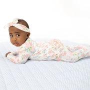 Cute Little Roses - 2 Way Ruffle Back Zipper Footie