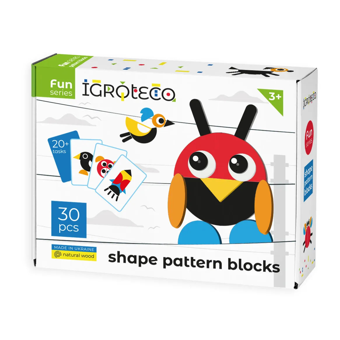 Igroteco Shape Pattern Blocks - 30 Pieces