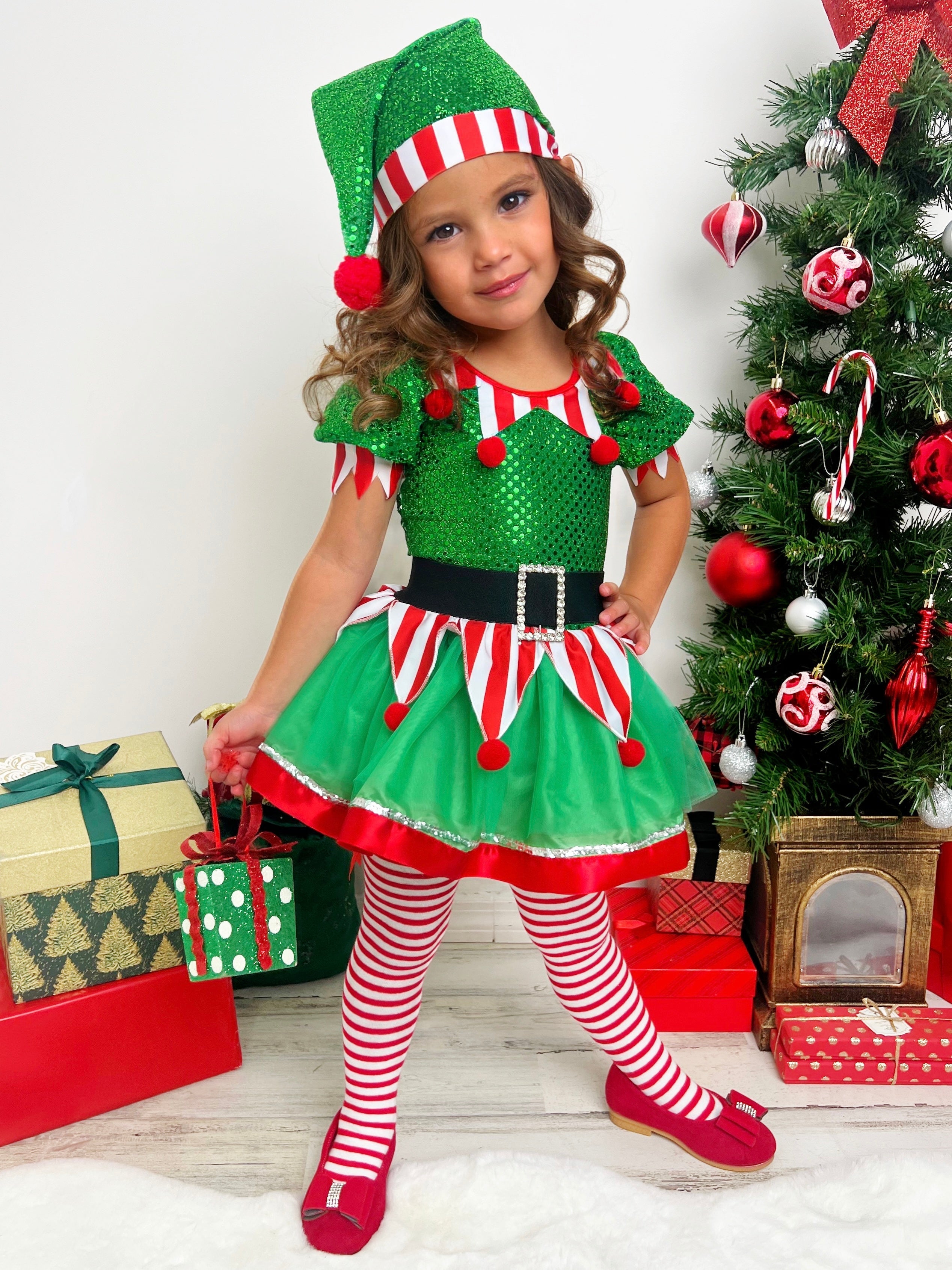 Believe In Your Elf Sparkle Tutu Dress