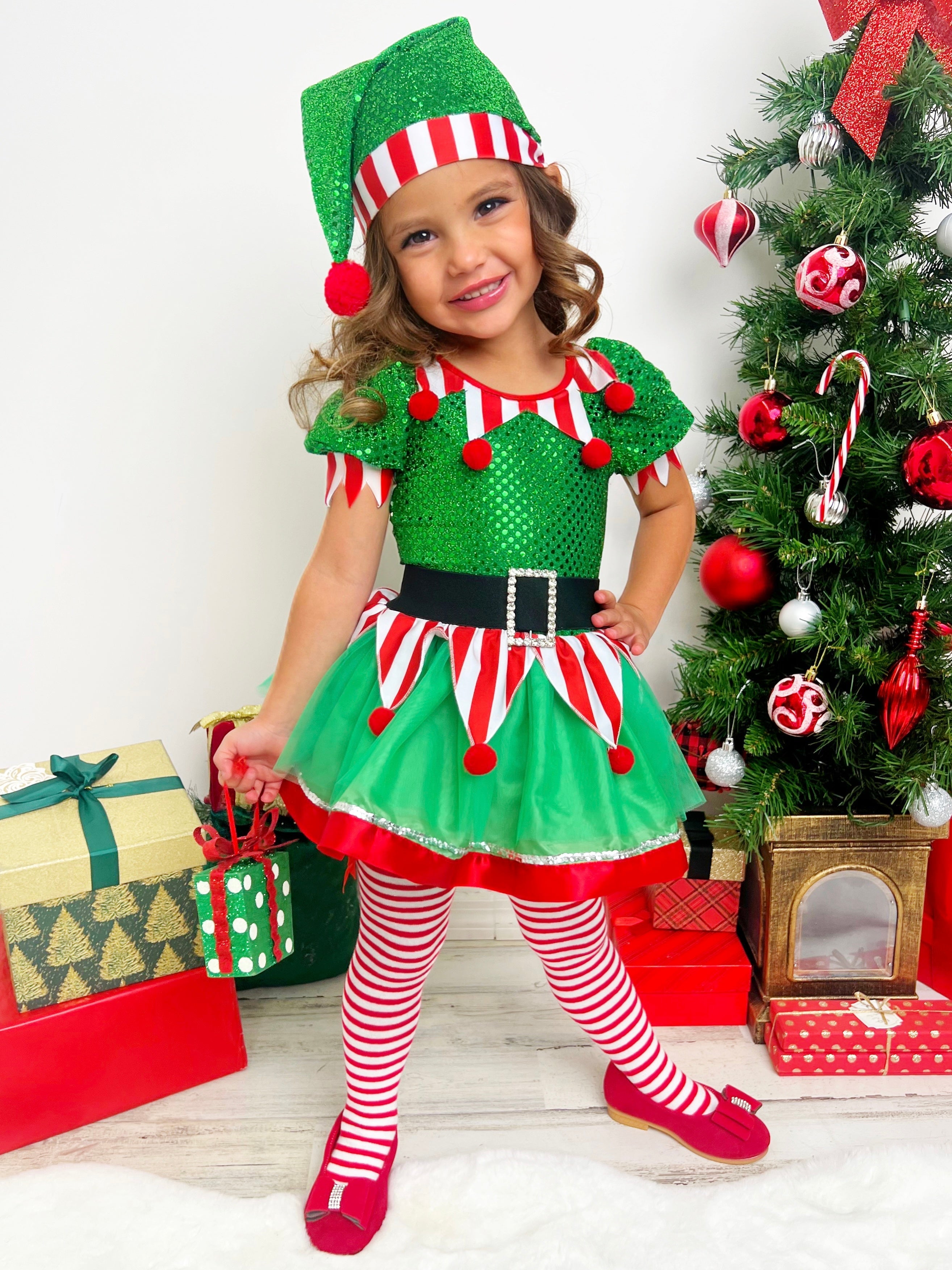 Believe In Your Elf Sparkle Tutu Dress