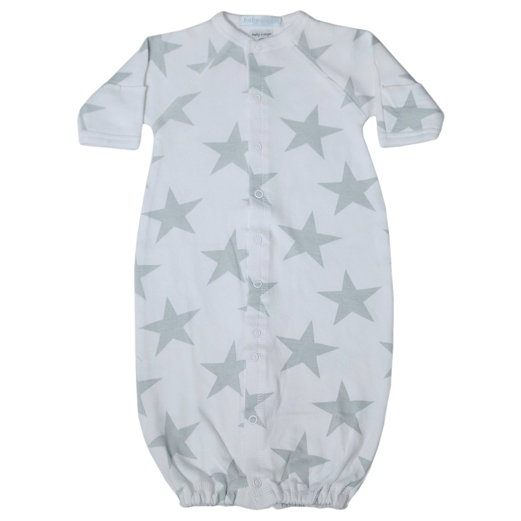 Baby Converter Gown - Large Grey Stars