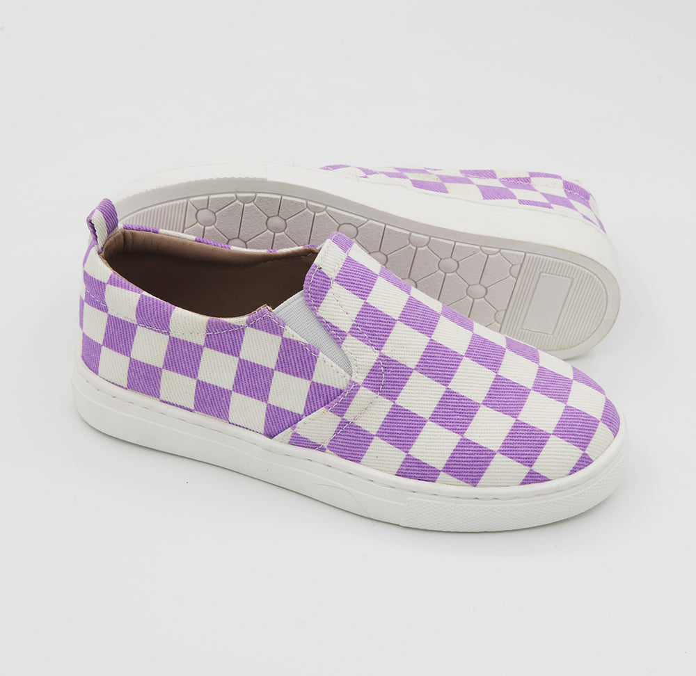 Madison Slip-on Sneakers - Checkered (lavender)