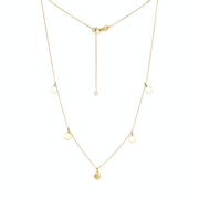 Solid Gold Circle Necklace