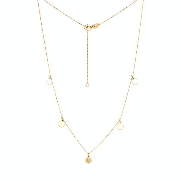 Solid Gold Circle Necklace