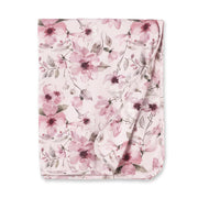 Watercolor Floral Baby Stroller Blanket - Bamboo
