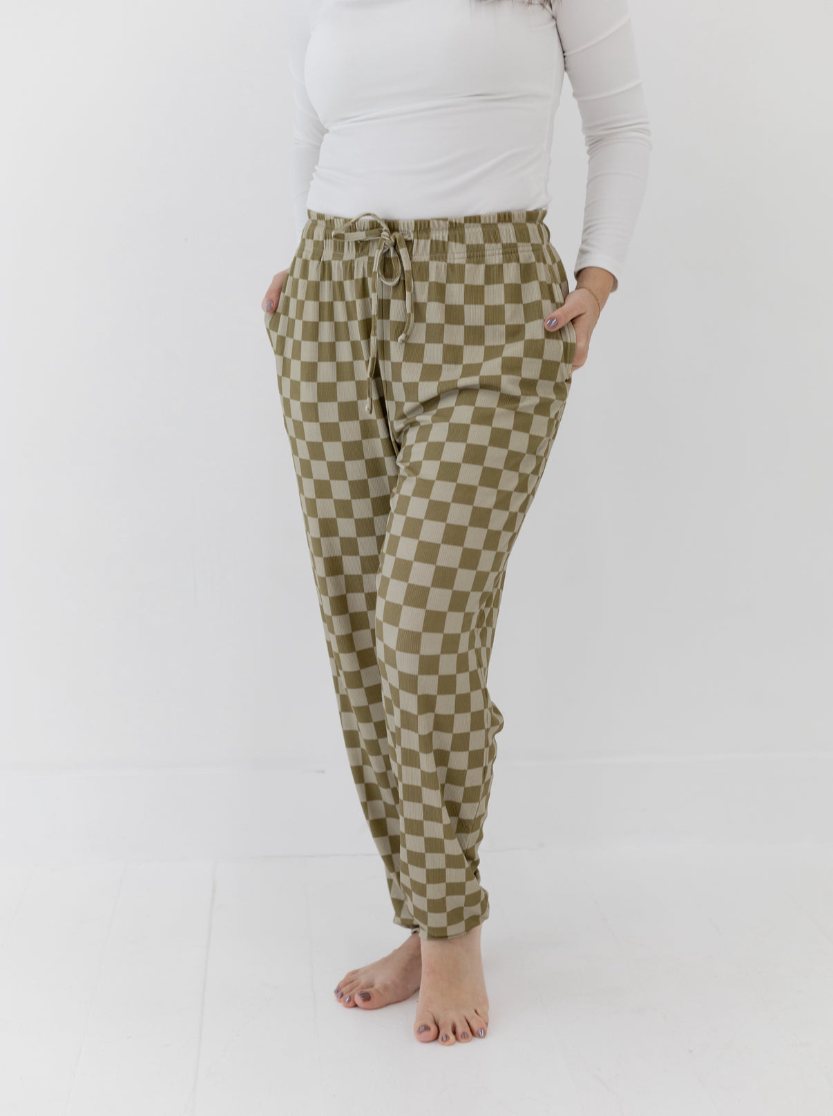 Sage Check | Adult Jogger