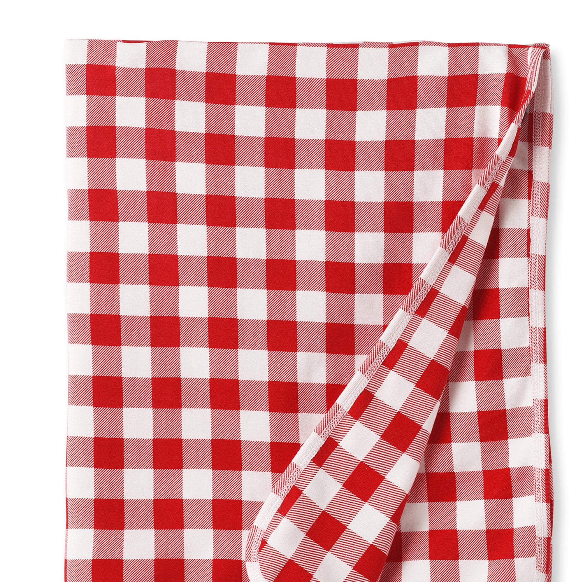 Picnic Plaid/red Soft Bamboo Stroller Blanket For Baby