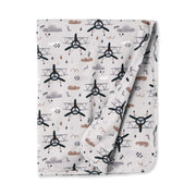 Airplane Stroller Blanket - Soft Bamboo Baby Gift