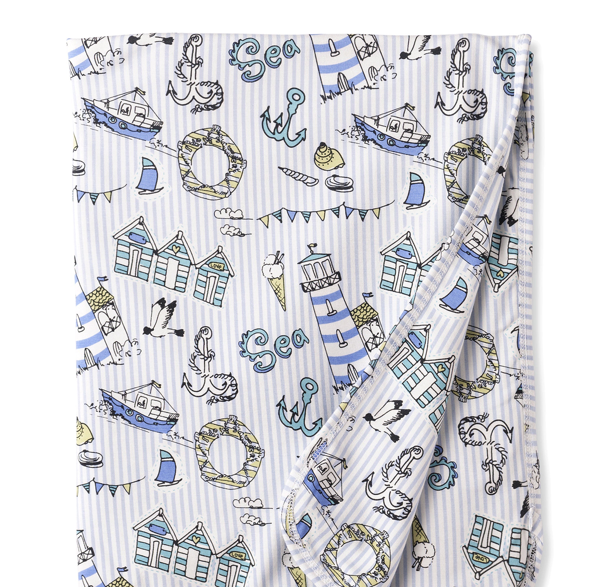 Seashore Stroller Blanket – Soft Bamboo Baby Blanket