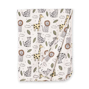 Safari Snuggles Bamboo Baby Stroller Blanket Jungle
