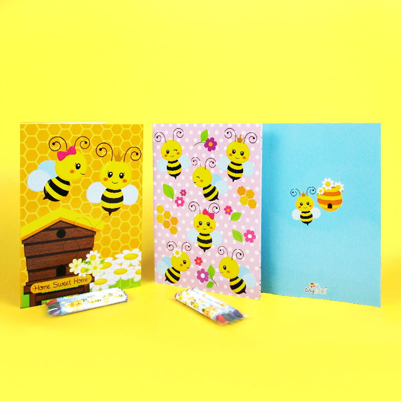 Honeybees Coloring Books With Crayons Party Favors - Set Of 6 Or 12