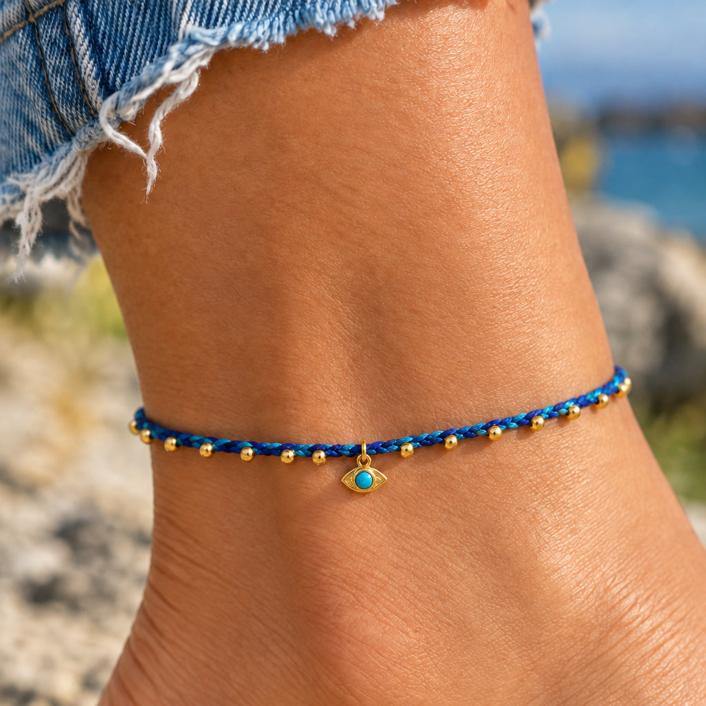 Angel Evil Eye Anklet