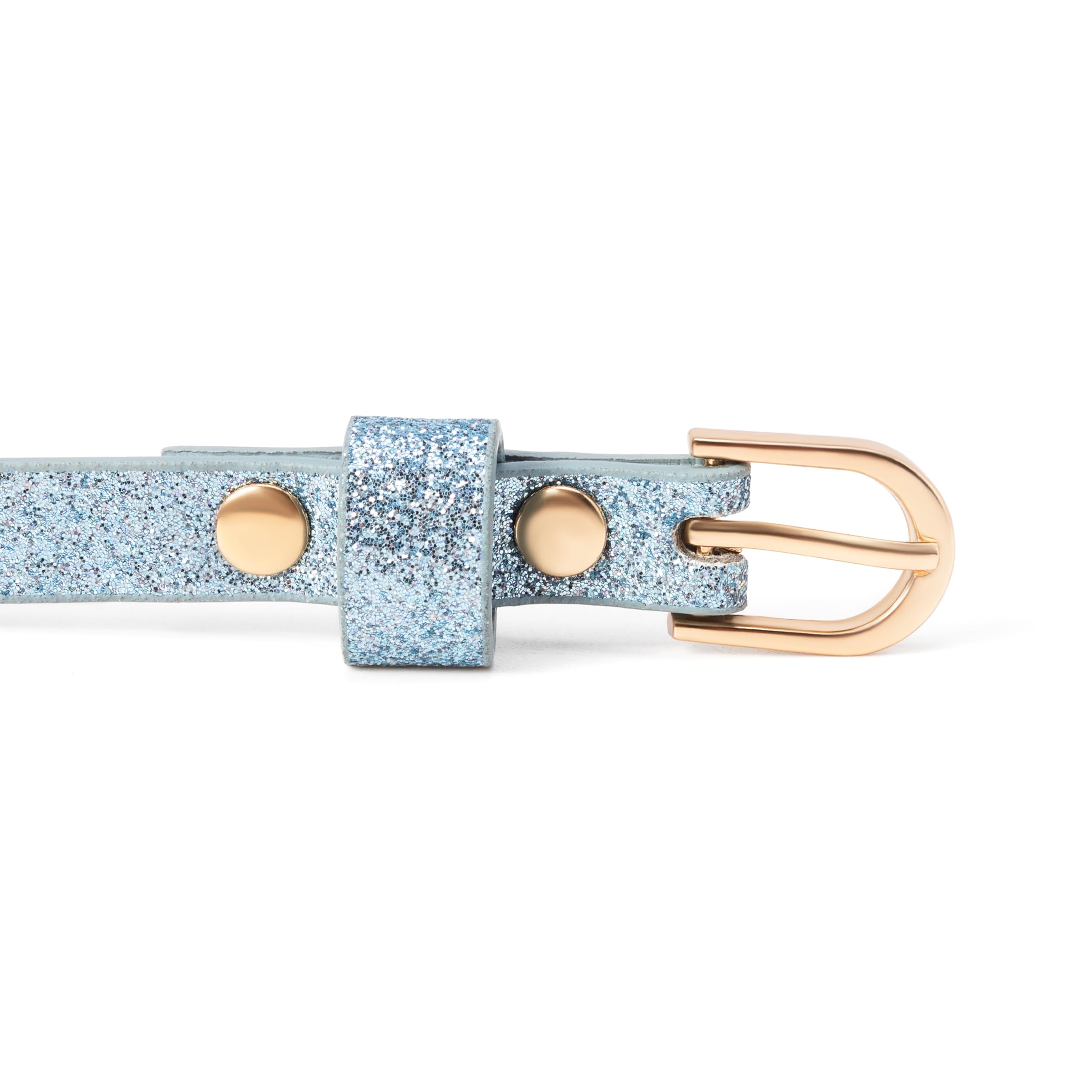 Ultra-skinny Sparkly Glitter Belt For Girls 4 To 14
