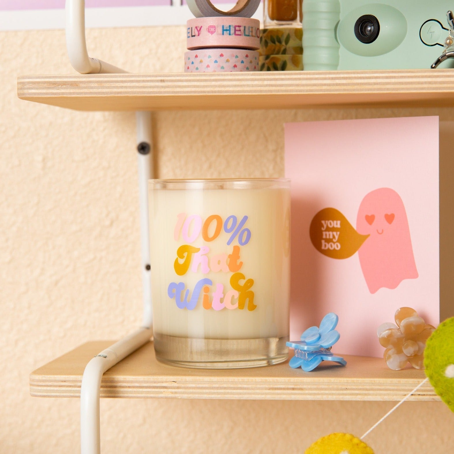 Halloween Candle Rocks Glass