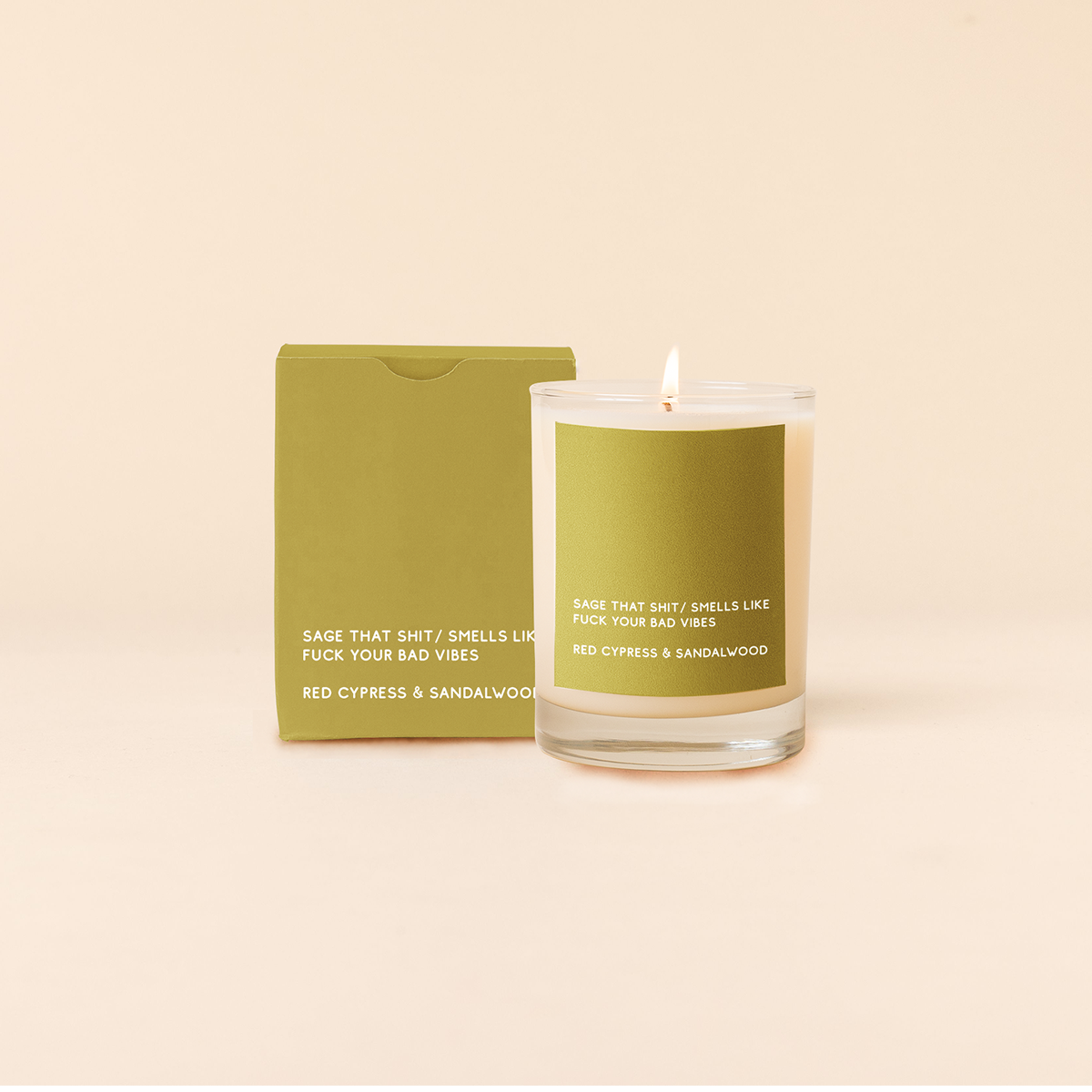 Candle Rocks Glass - Good Vibes Only