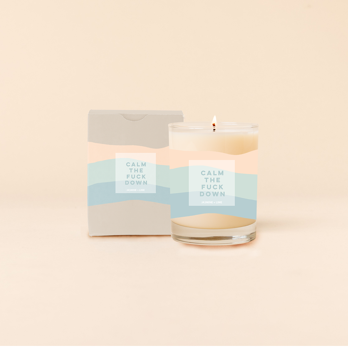 Candle Rocks Glass - Good Vibes Only