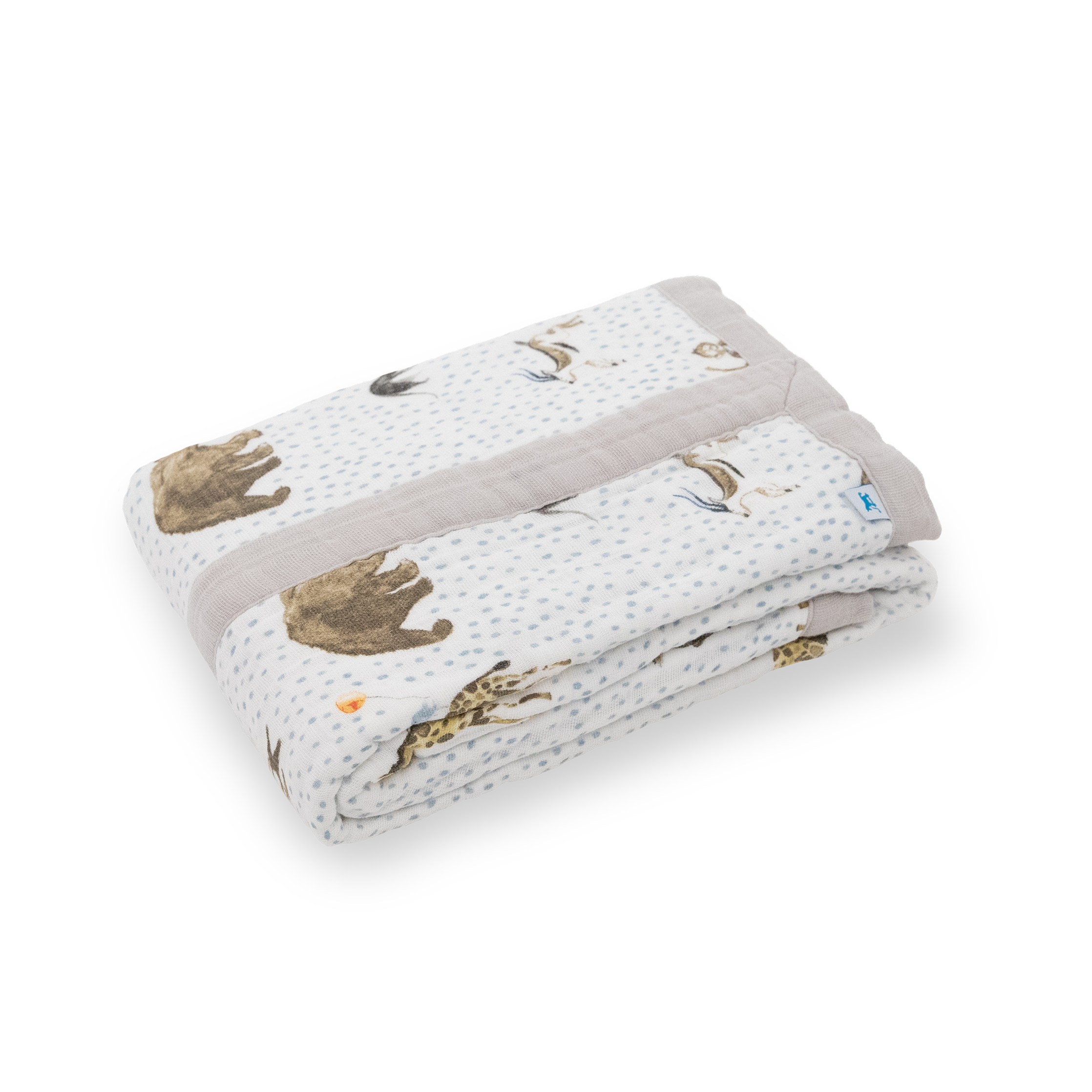 Cotton Muslin Baby Quilt - Party Animals