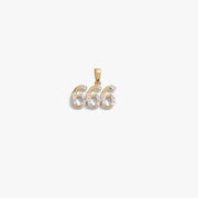 666 Sapphire Angel Number Charm