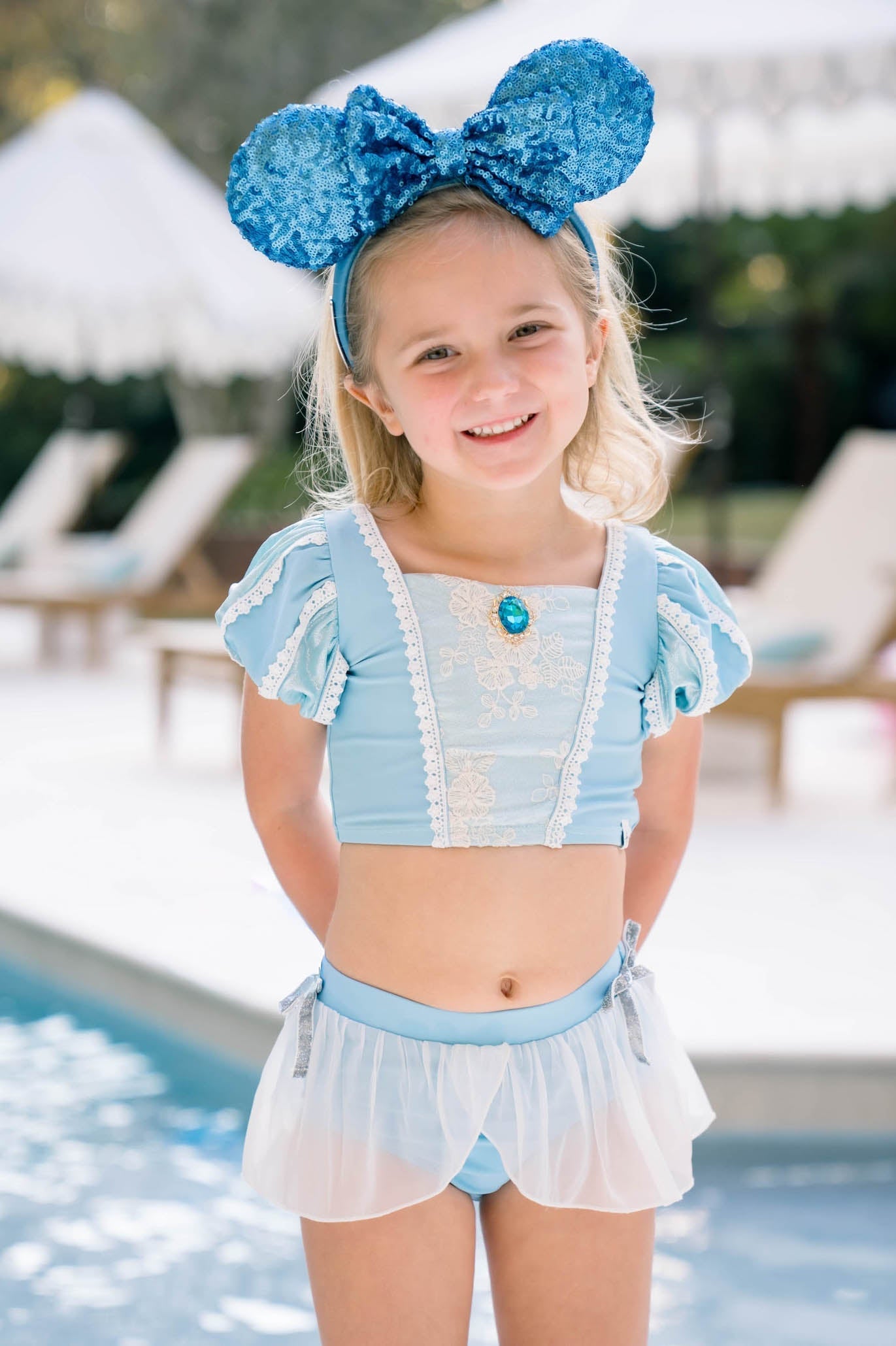 Glass Slipper Puff Sleeve Bikini