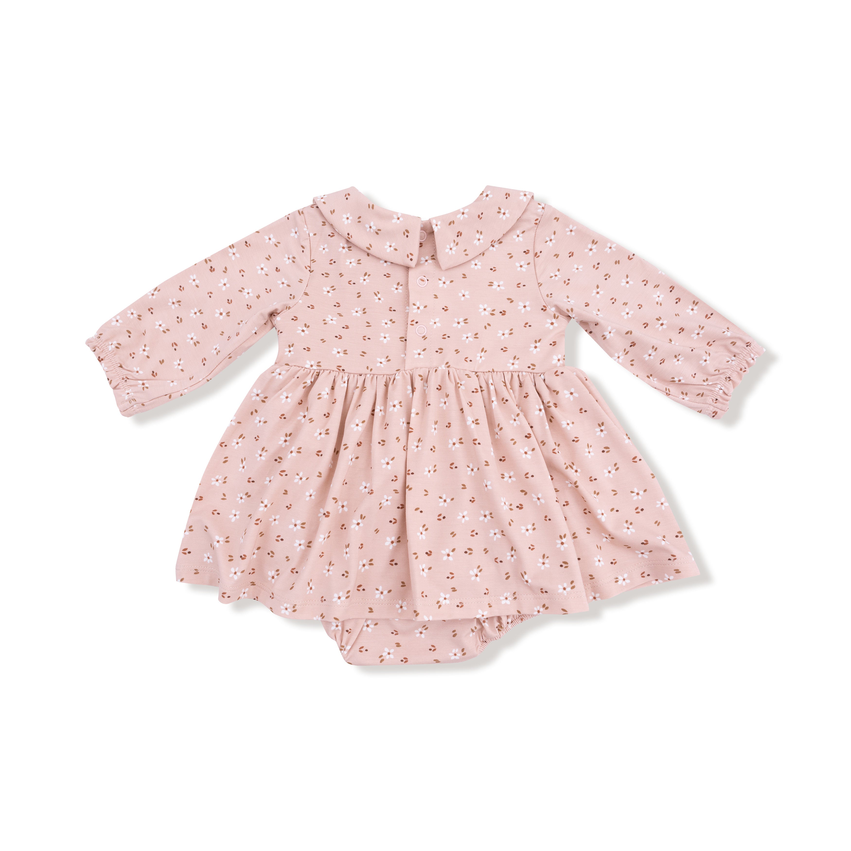 Long Sleeve Peter Pan Collar Bubble With Skirt