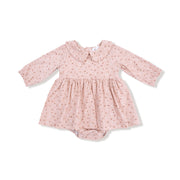 Long Sleeve Peter Pan Collar Bubble With Skirt