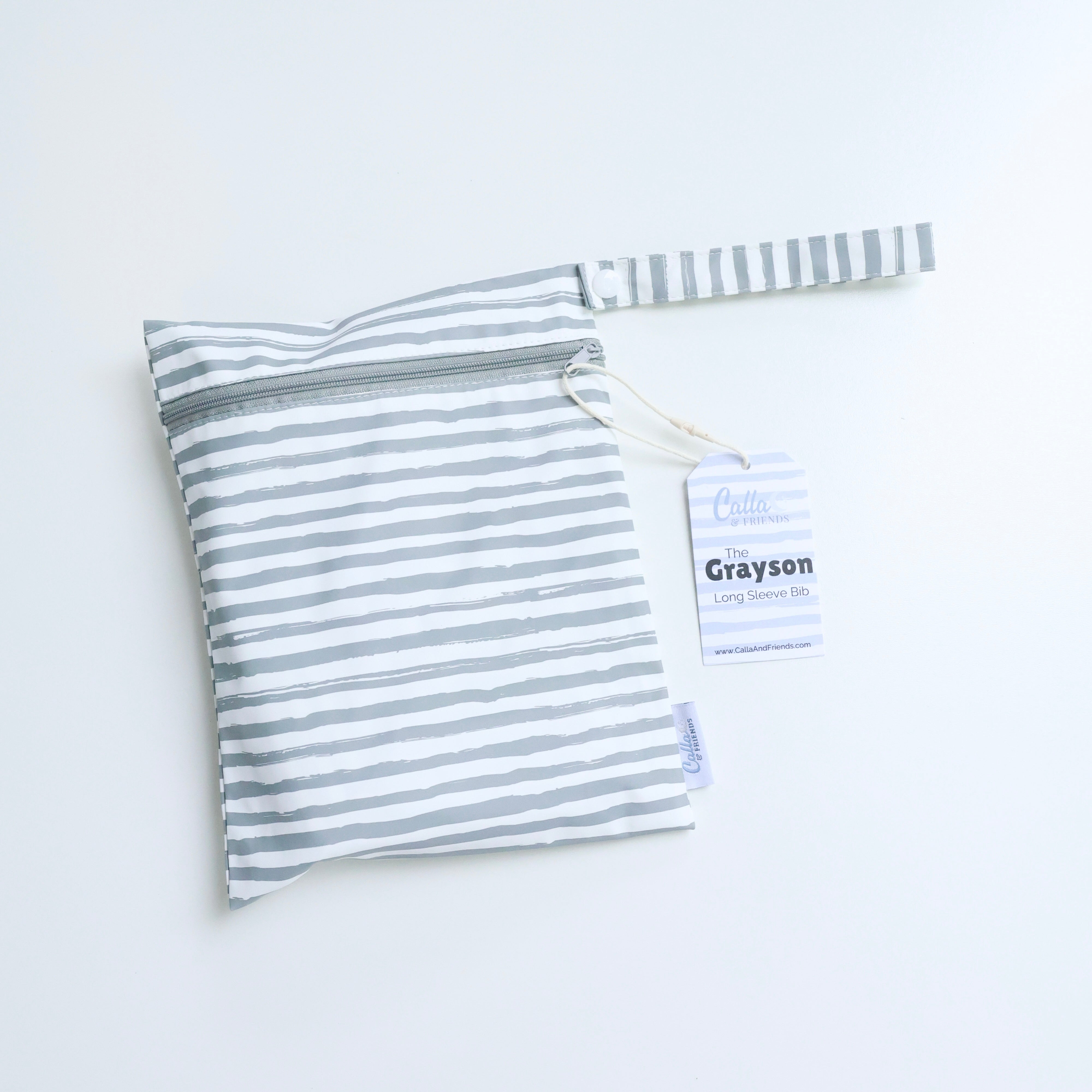 The Grayson Long Sleeve Bib - Brush Stripes