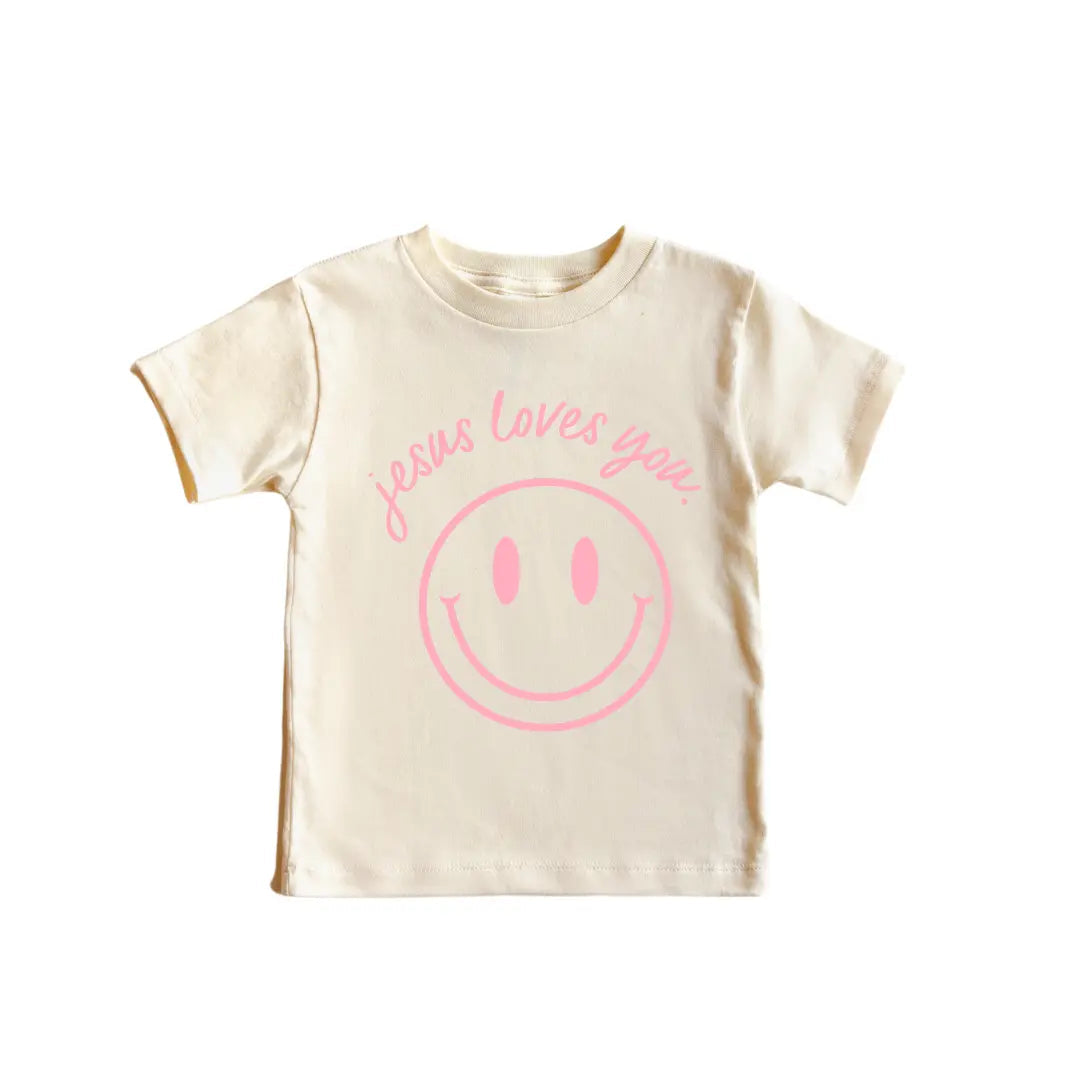 Jesus Loves You Smiley Toddler Tee