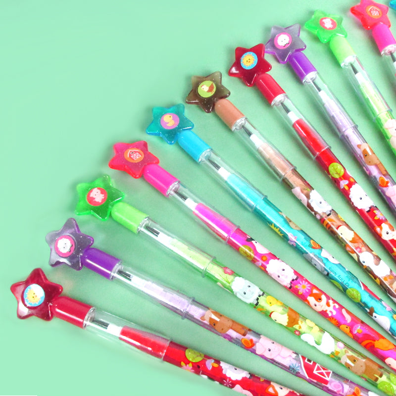 Farm Animals Multi Point Pencils