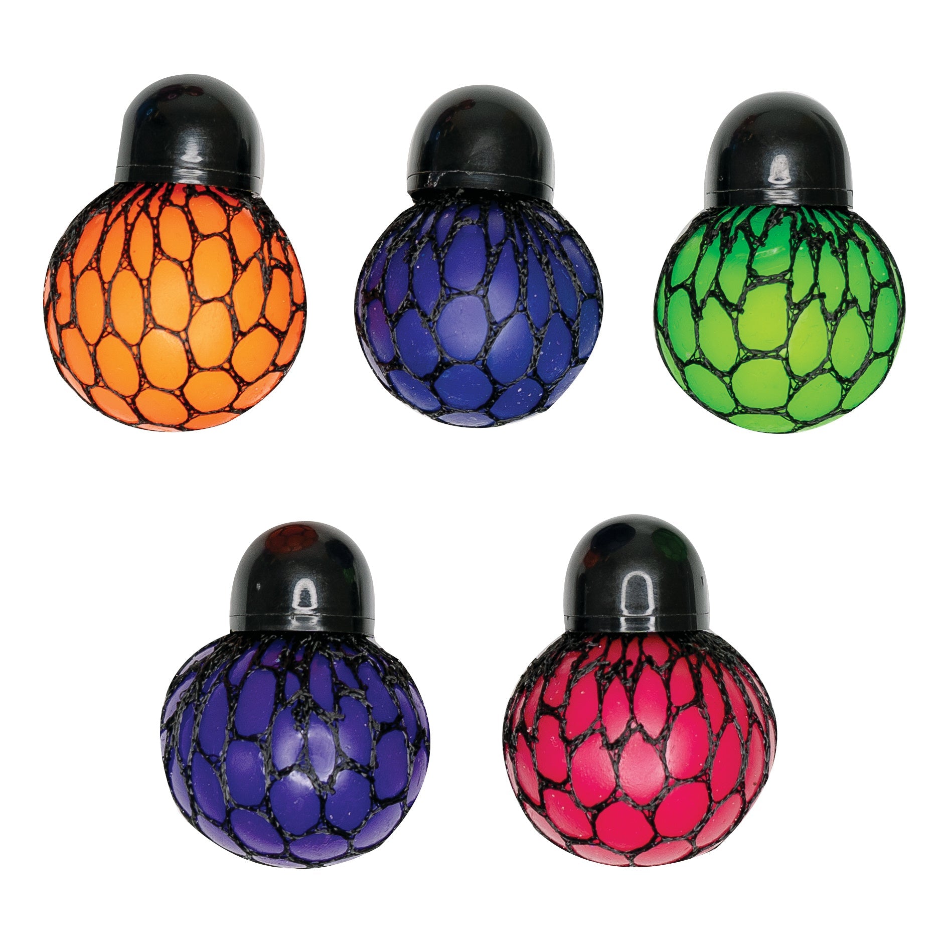 Rainbow Mesh Squeeze Balls - 24 Per Display