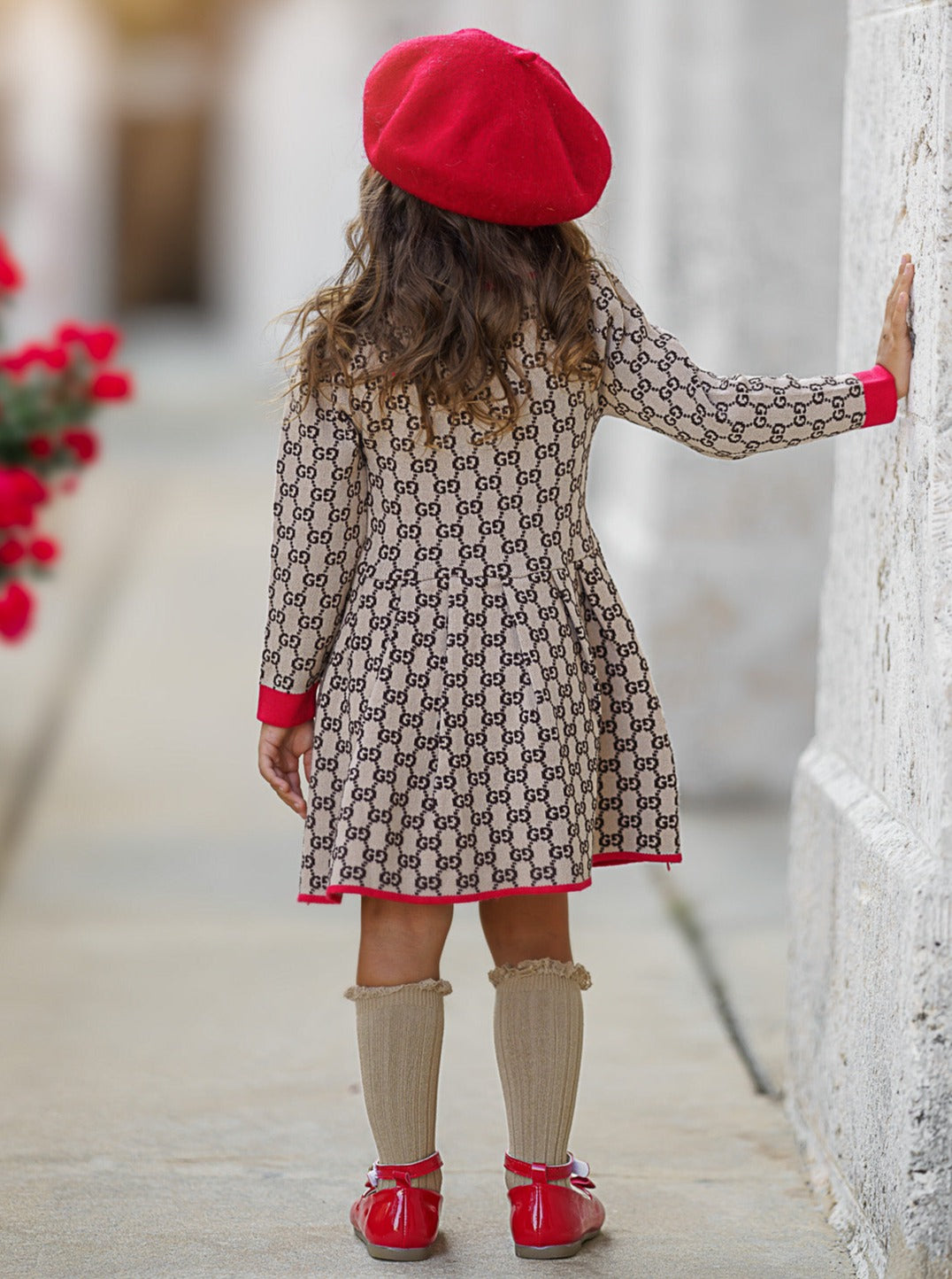 My Little Model Beige Sweater Dress